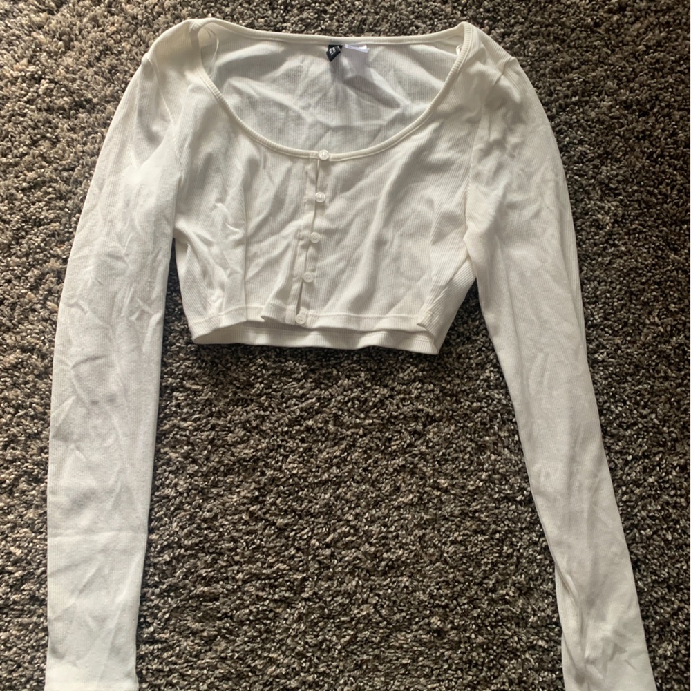 H&M Cropped white top